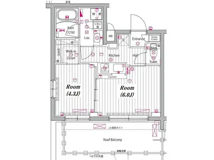 ガーラヴィスタ練馬(2K/5階)の間取り写真