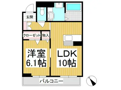 シャーメゾン・ソレイユ(1LDK/3階)の間取り写真
