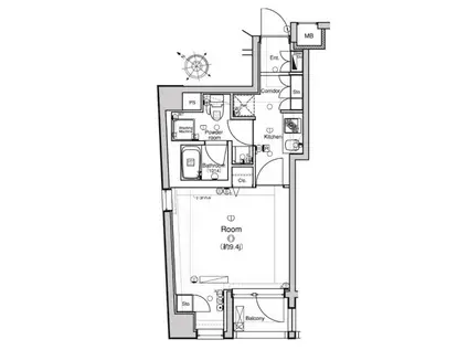 L-FLAT板橋(1K/3階)の間取り写真
