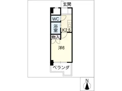 リバーコートセト(1K/3階)の間取り写真