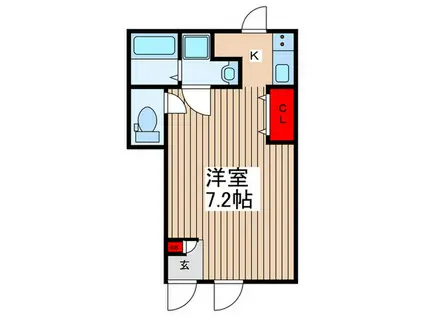 HOUSEKUL-S4(1K/1階)の間取り写真