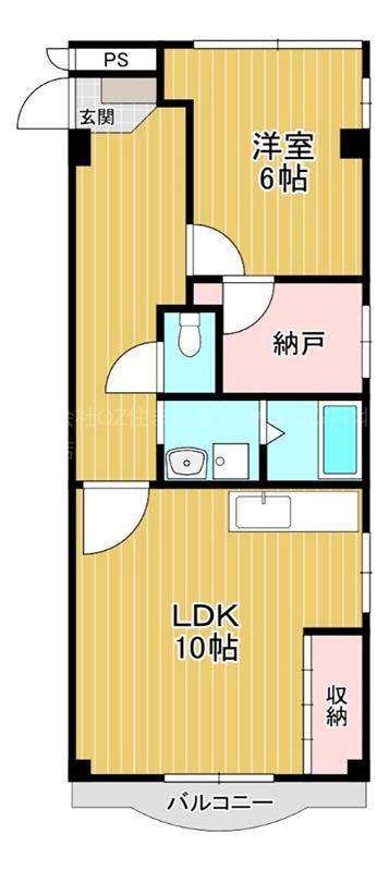 パークレジデンス北野田(2LDK/1階)の間取り写真