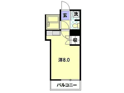 グレイス赤迫(ワンルーム/3階)の間取り写真