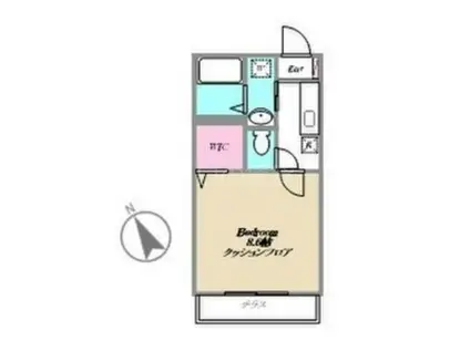 サンビレッジI(1K/1階)の間取り写真