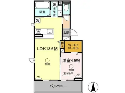 FY-STYLE KIKUCHI(1LDK/2階)の間取り写真