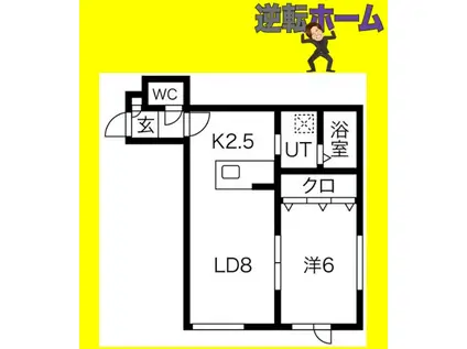 GARE発寒南(1LDK/2階)の間取り写真