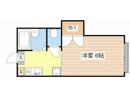 ＪＲ東海道本線 彦根駅 徒歩17分 2階建 築30年(1K/2階)の間取り写真
