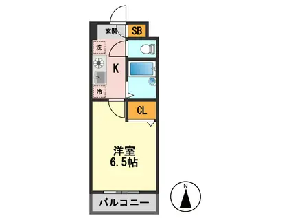 エスポワール(1K/3階)の間取り写真