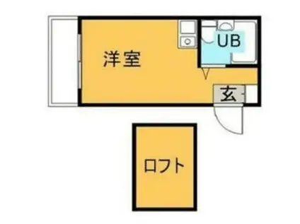 ファミール桃井(ワンルーム/2階)の間取り写真