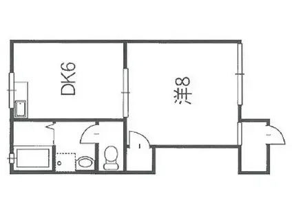 井上ハイツ(1DK/2階)の間取り写真