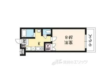 龍安寺コープ(1K/2階)の間取り写真