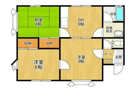 コーポイトウA(3DK/1階)の間取り写真