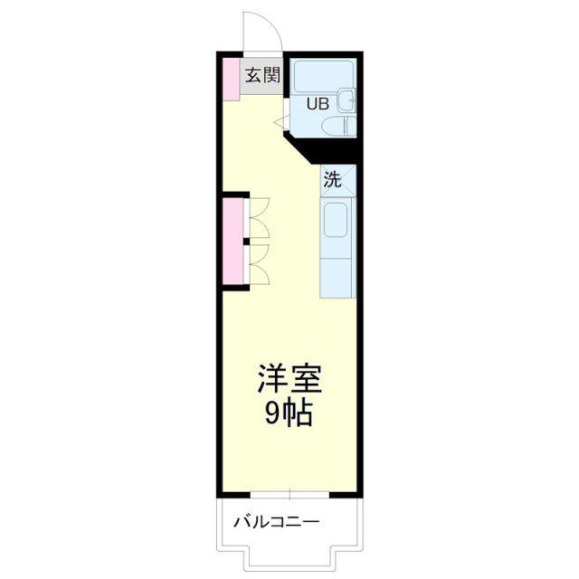 スカイロイヤル12(ワンルーム/3階)の間取り写真