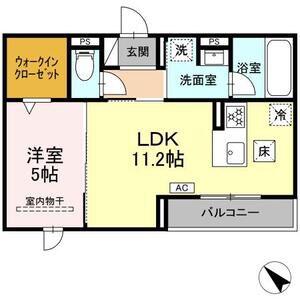 D-AVANCE 柱六番町I(1LDK/1階)の間取り写真