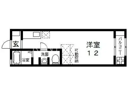 カンタービレ(ワンルーム/2階)の間取り写真
