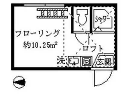 フェリスライズ(ワンルーム/1階)の間取り写真