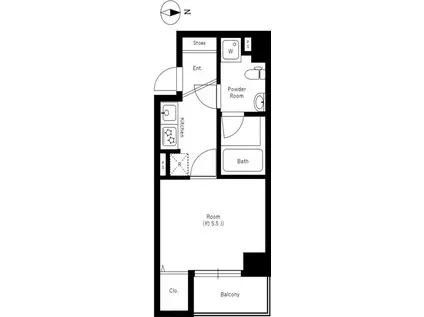 AXAS TOBU-NERIMA(1K/4階)の間取り写真