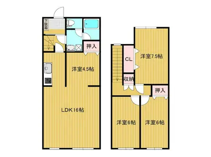 プラタナス(4LDK/1階)の間取り写真