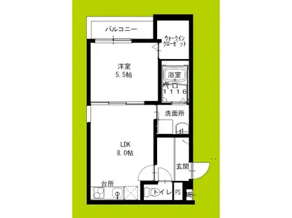 フジパレス西湊III番館(1LDK/1階)の間取り写真