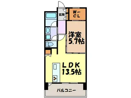 センチュリースクエア千種(1LDK/3階)の間取り写真