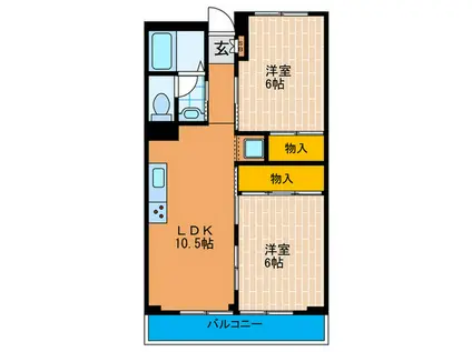 パレ守口(2LDK/2階)の間取り写真