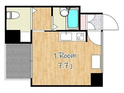 KS COURT 高麗(ワンルーム/2階)の間取り写真