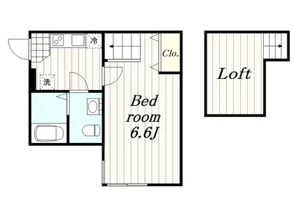 JOLIE MAISON(1K/1階)の間取り写真