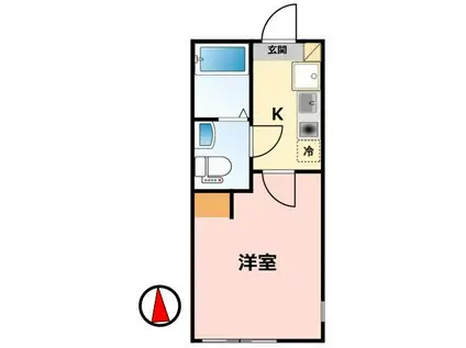 レジェンド小田栄(1K/1階)の間取り写真