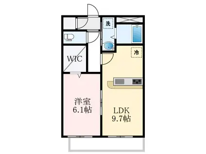 シャーメゾンSAKURA(1LDK/3階)の間取り写真