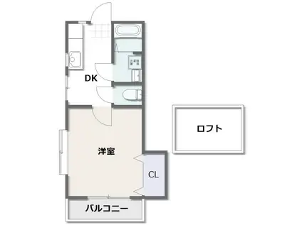 セジュリーI(1DK/2階)の間取り写真