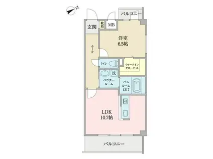STEP COURT(1LDK/1階)の間取り写真