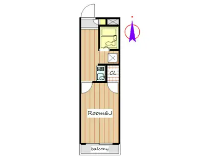 ドルフィン筑縄(1K/1階)の間取り写真