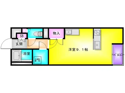 レオネクスト飛鳥(1LDK/2階)の間取り写真