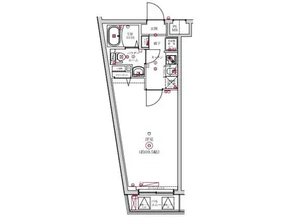 レンティーヴァ綾瀬(1K/4階)の間取り写真