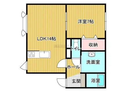 フェリオ(1LDK/1階)の間取り写真
