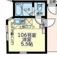 ユナイト黄金町ロザンナの杜(ワンルーム/1階)の間取り写真