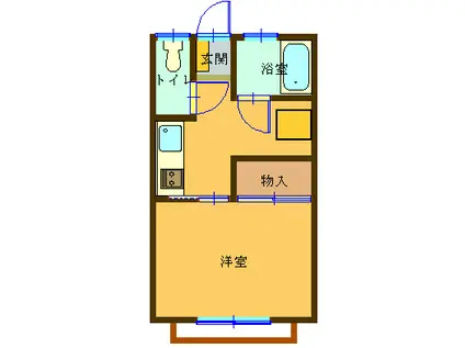 TAKAHASHIアパート(1K/2階)の間取り写真
