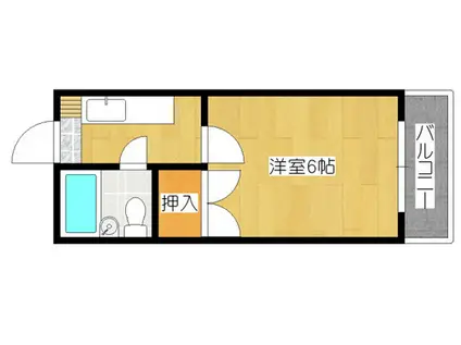 アルタイル東雲(1K/4階)の間取り写真