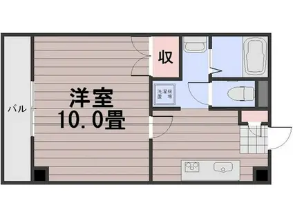 エレガンス京町(1K/8階)の間取り写真