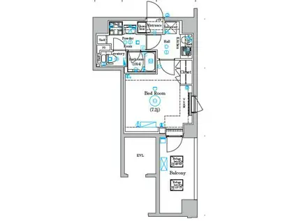 DIPS四ツ木(1K/3階)の間取り写真