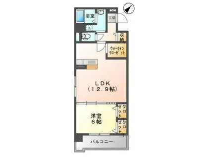 メゾン プロスパ-レ(1LDK/2階)の間取り写真