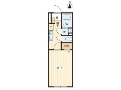 カルムシャンブル(1K/3階)の間取り写真