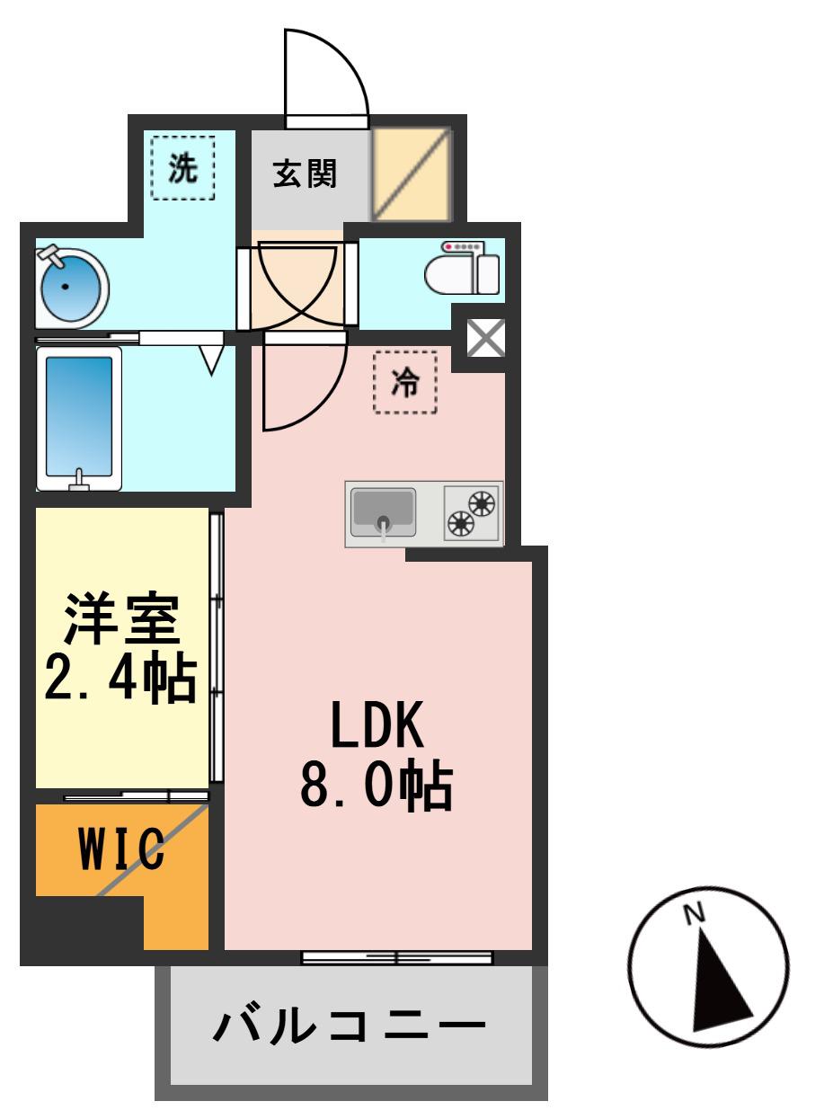 プロスタイルウェルス新小岩(1LDK/11階)の間取り写真