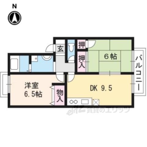 メルベイユ・T(2LDK/2階)の間取り写真