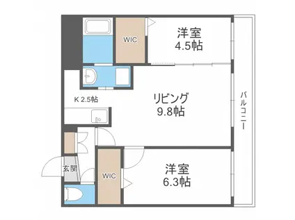 BEATNIK(2LDK/2階)の間取り写真