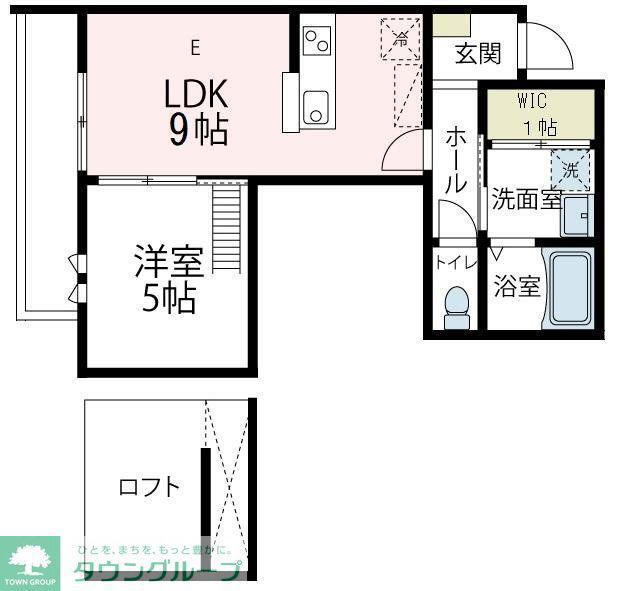 BAUHAUS2(1LDK/2階)の間取り写真