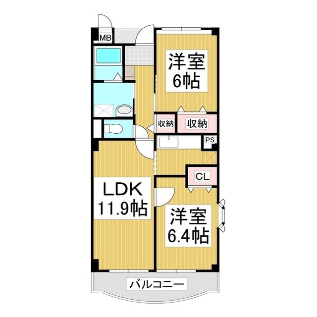 モア・エテルノ(2LDK/3階)の間取り写真
