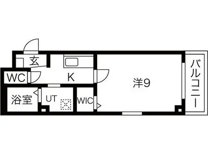 AH岩塚(1K/4階)の間取り写真
