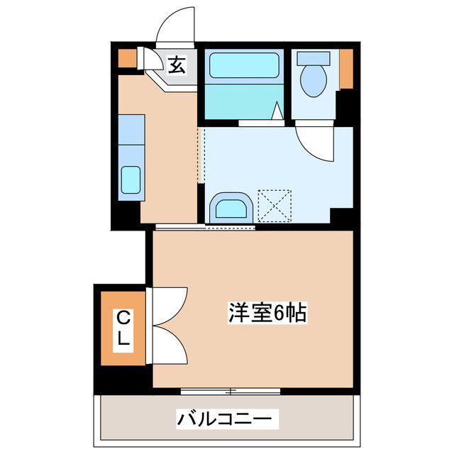 アルビオンシティ松本(1K/4階)の間取り写真