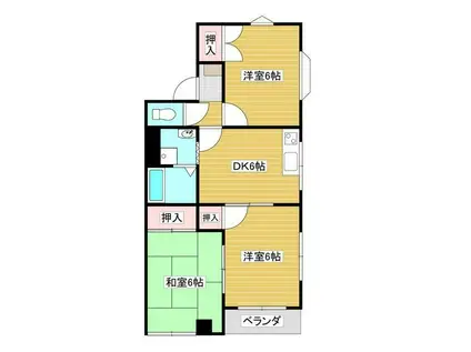 エポックハイム(3DK/3階)の間取り写真